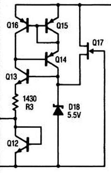 The bias generation circuit, from the datasheet.