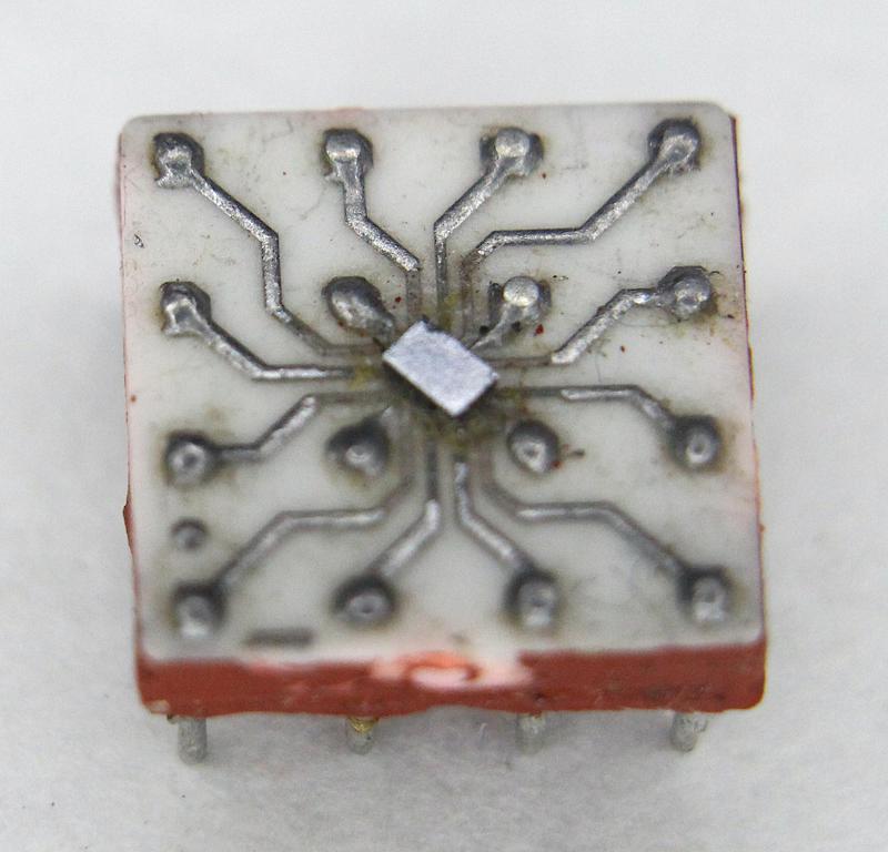 An MST module looks like an SLT module from the outside, but has an integrated circuit die inside.