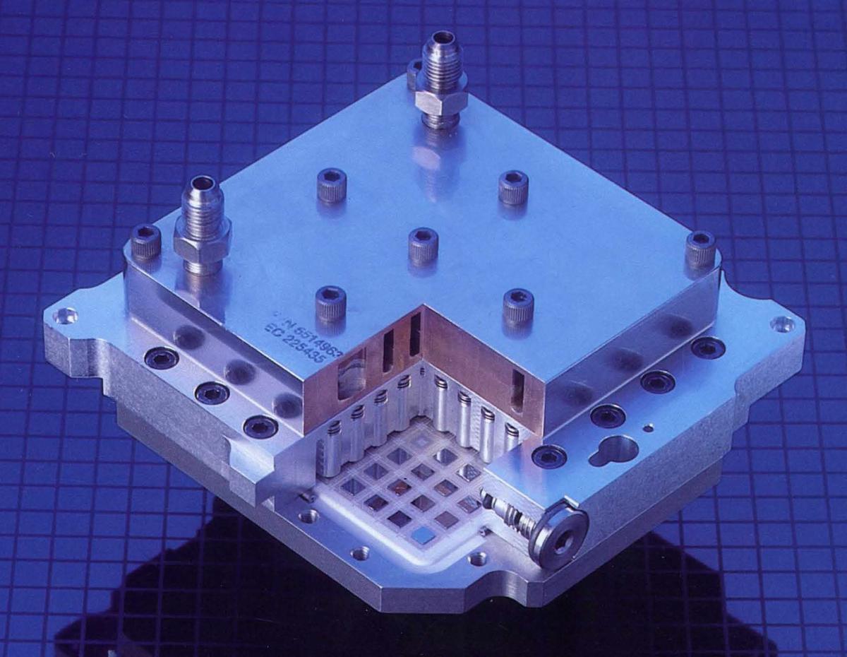 This cut-away image from IBM shows the internal construction of a TCM.