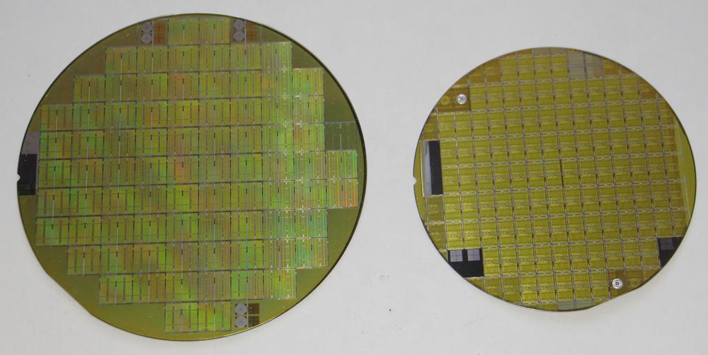 The two silicon wafers.