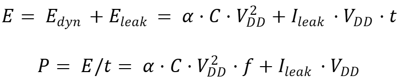 Basic equations for energy and power