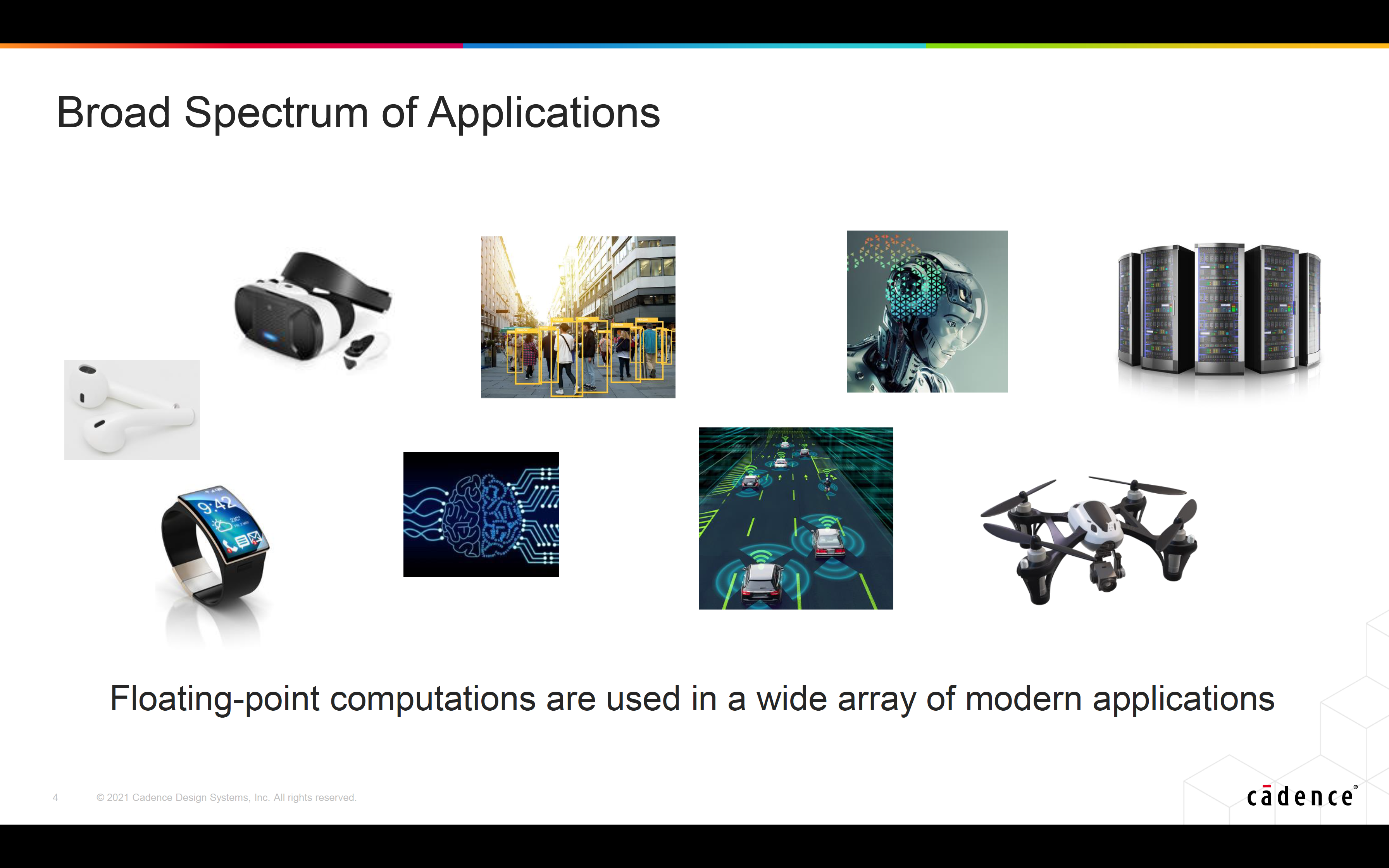 Tensilica Broad Spectrum of FP Applications