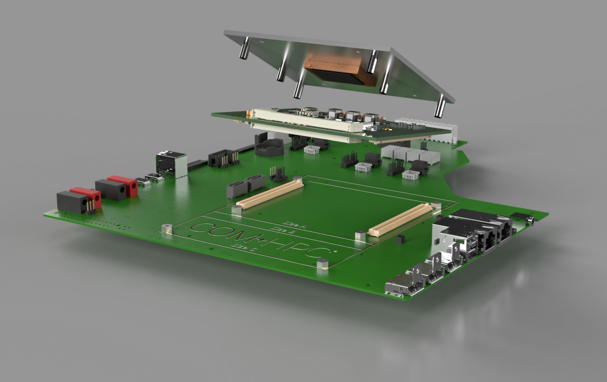 Client Carrier with COM HPC module for PICMG