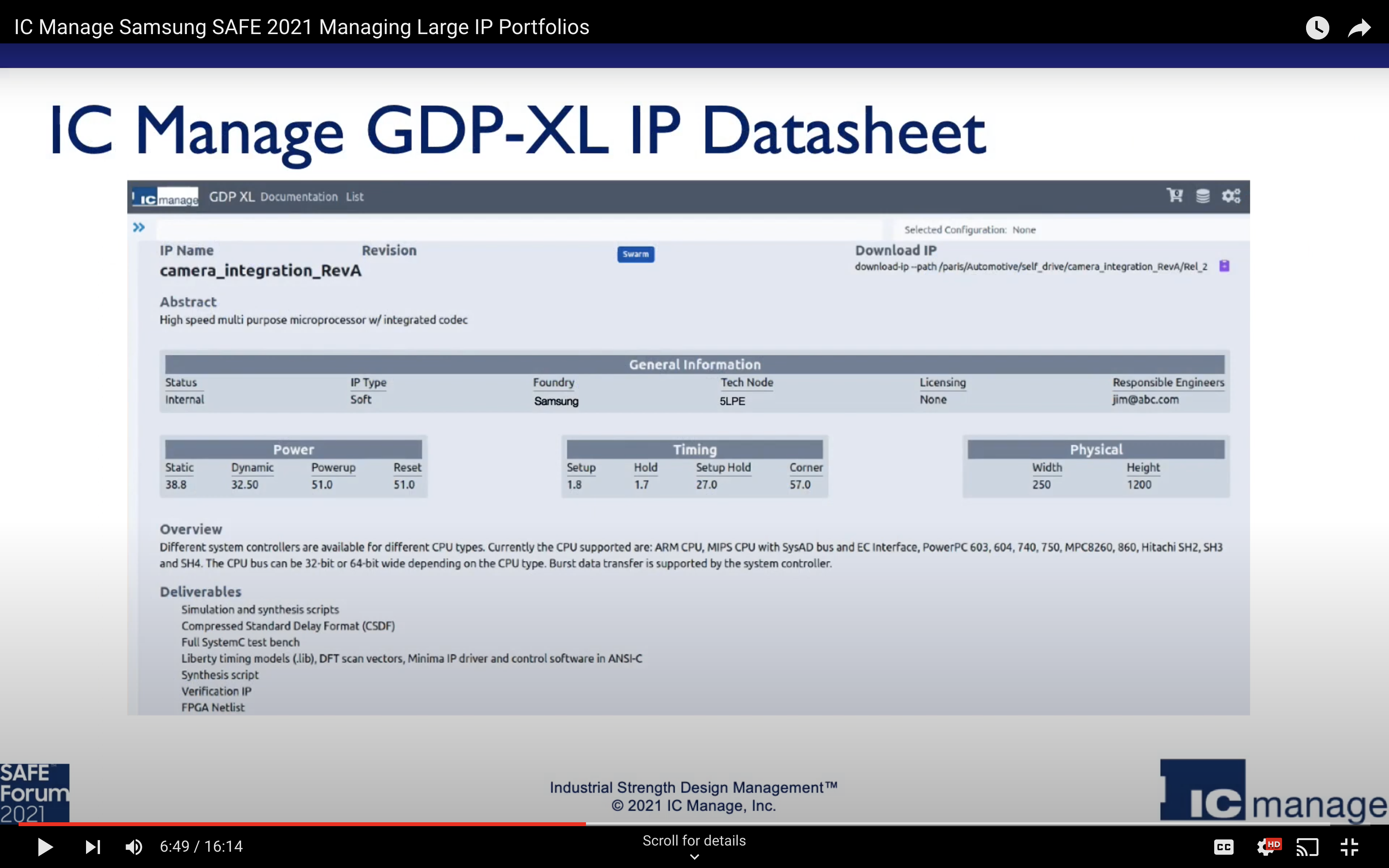 8 GDP XL IP Datasheet