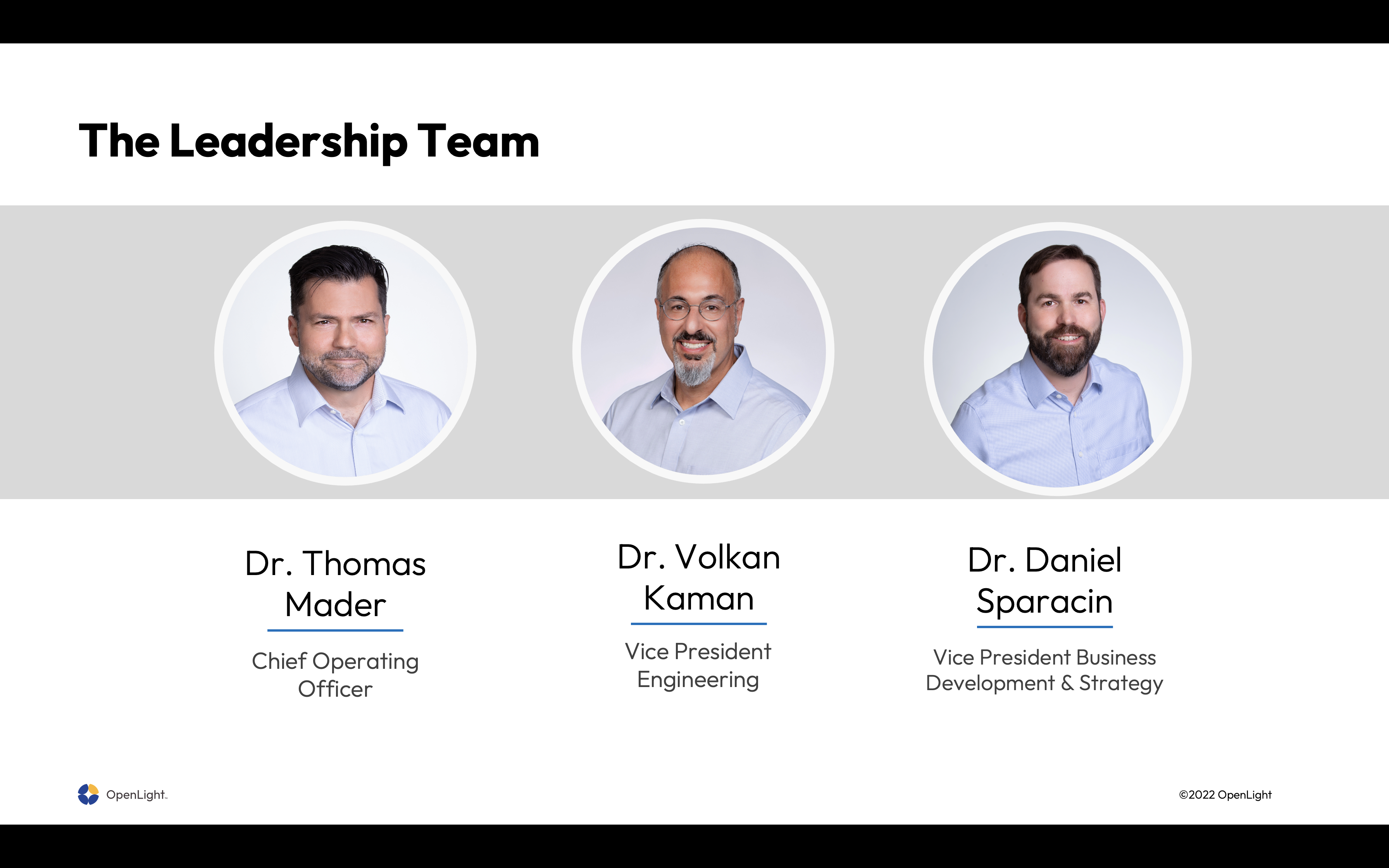 OpenLight Leadership Team