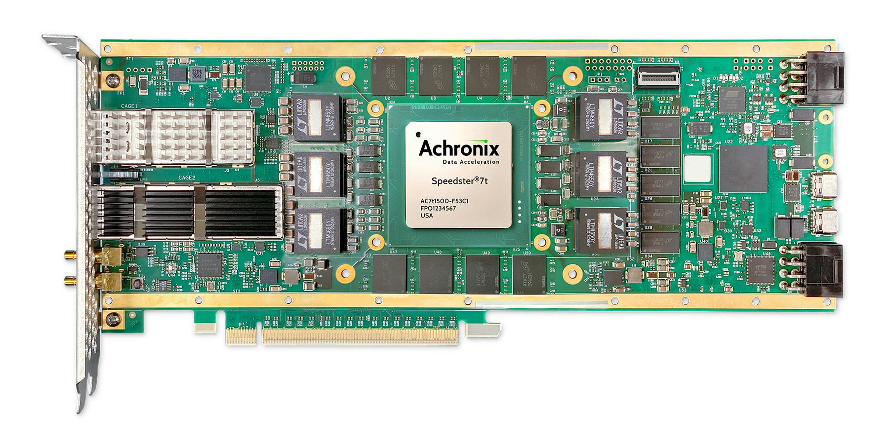 Achronix VectorPath Accelerator Card with Speedster 7t1500 FPGA for running AI inference models and more