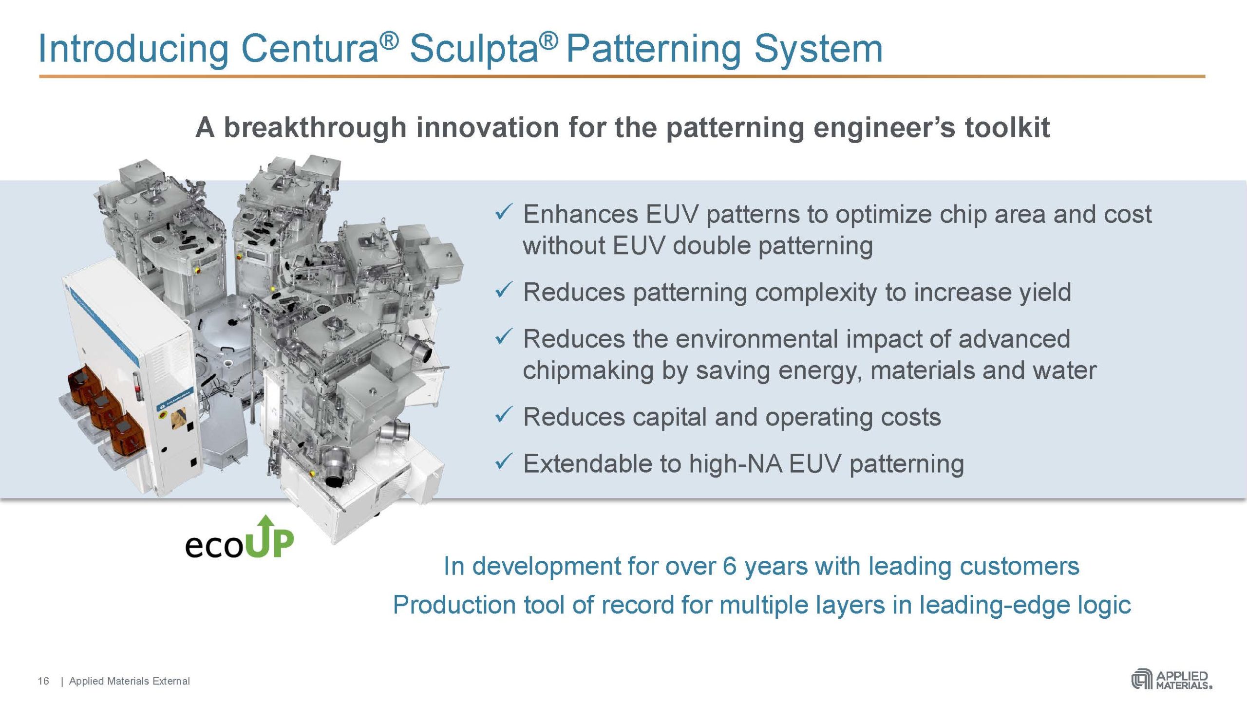 Applied Materials Sculpta Presentation euv