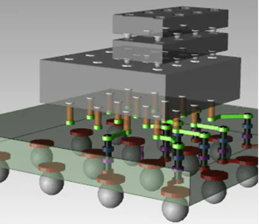 3D IC Cross Section Illustration