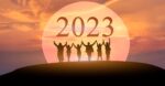 Happy,New,Year,2023,,Keep,Fighting,Together,,Silhouette,Of,2023
