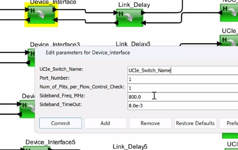 UCIe Switch parameters