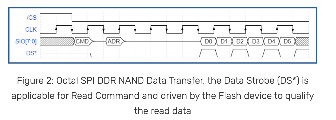 Octal SPI DDR NAND Data Transfer