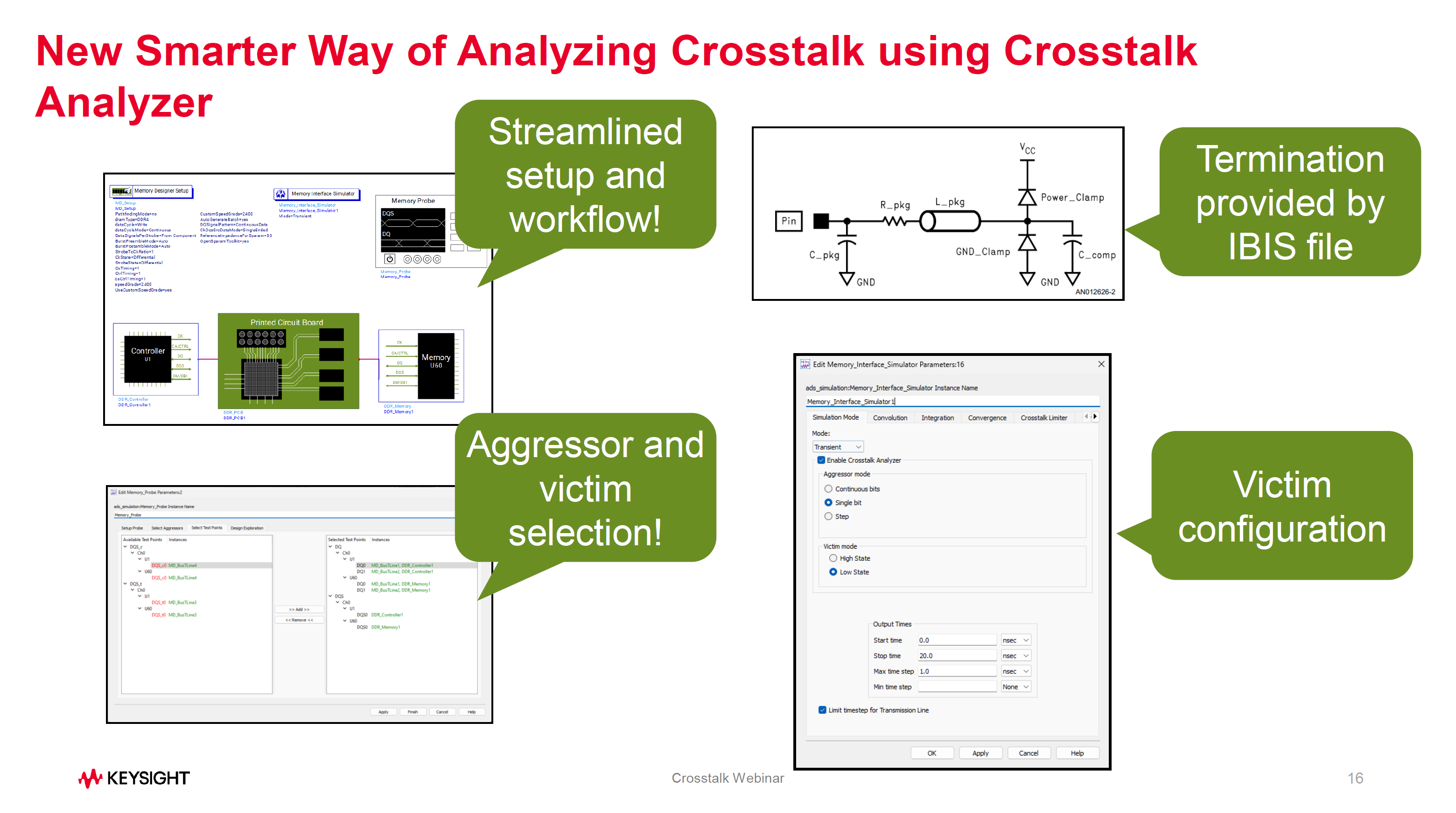 ADS Crosstalk Analyzer workflow