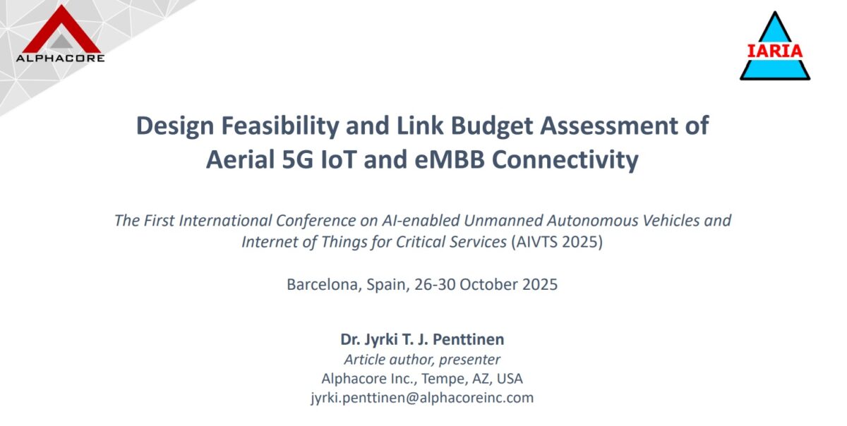 Alphacore Presentation Spain 2025 Aerial 5G Connectivity embb iot uav