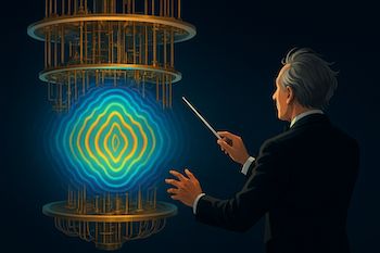 Conductor orchestrating waves inside a quantum computer