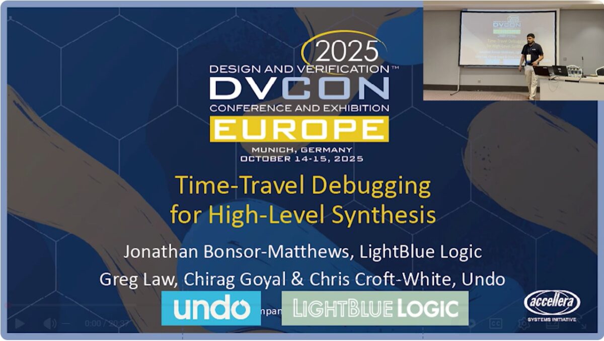 DVCon Europe 2025 Undo.io debugging time travel