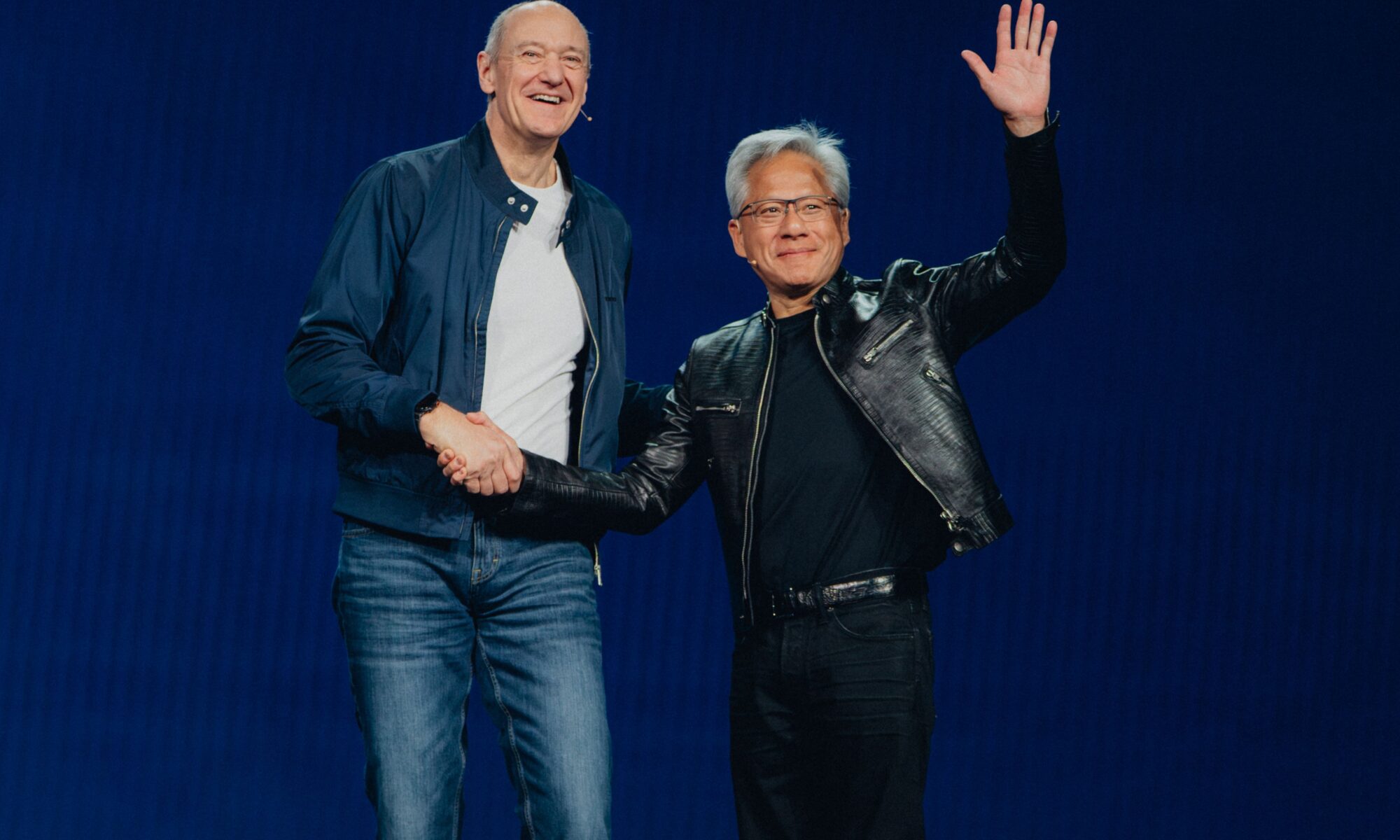 CES 2026 Jensen Huang founder and CEO of NVIDIA Roland Busch President and CEO of Siemens AG
