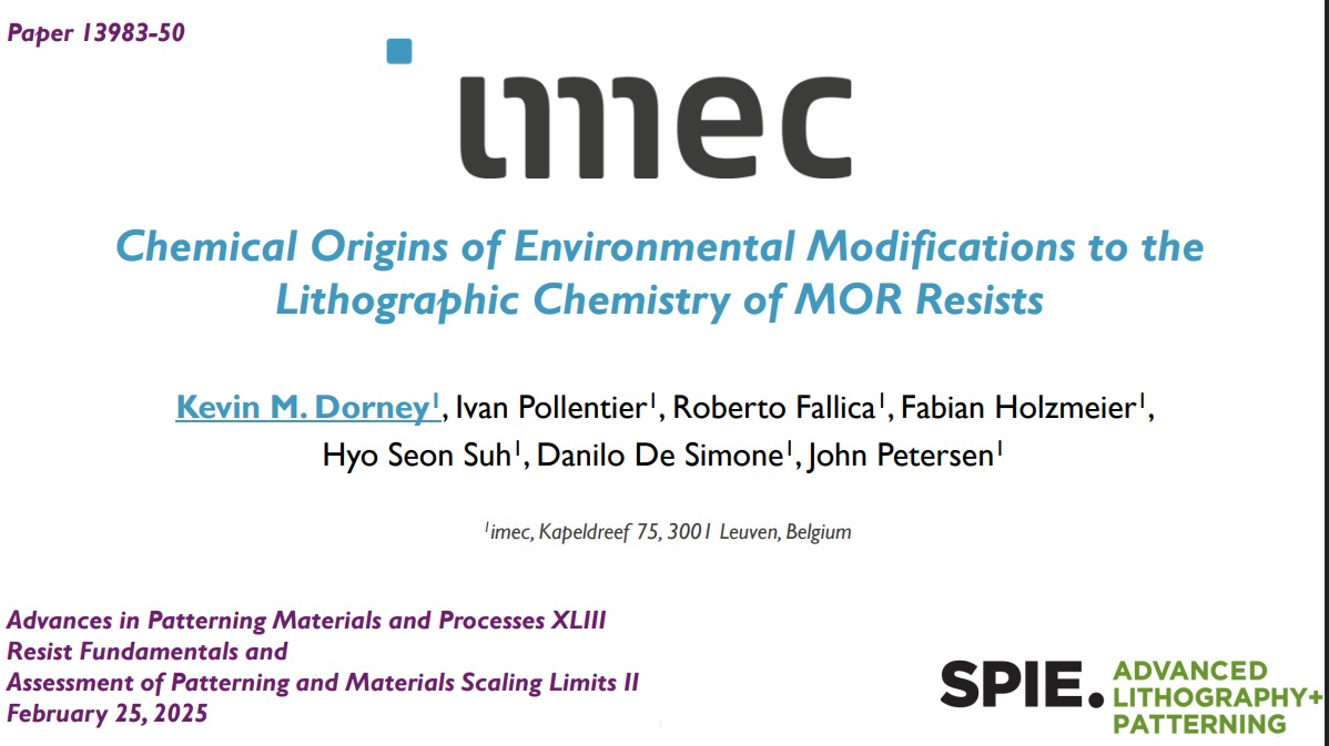 Chemical Origins of Environmental Modifications to MOR Lithographic Chemistry Chemical Origins of Environmental Modifications to MOR Lithographic Chemistry