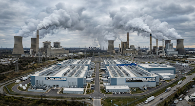 datacenter surrounded by power plants