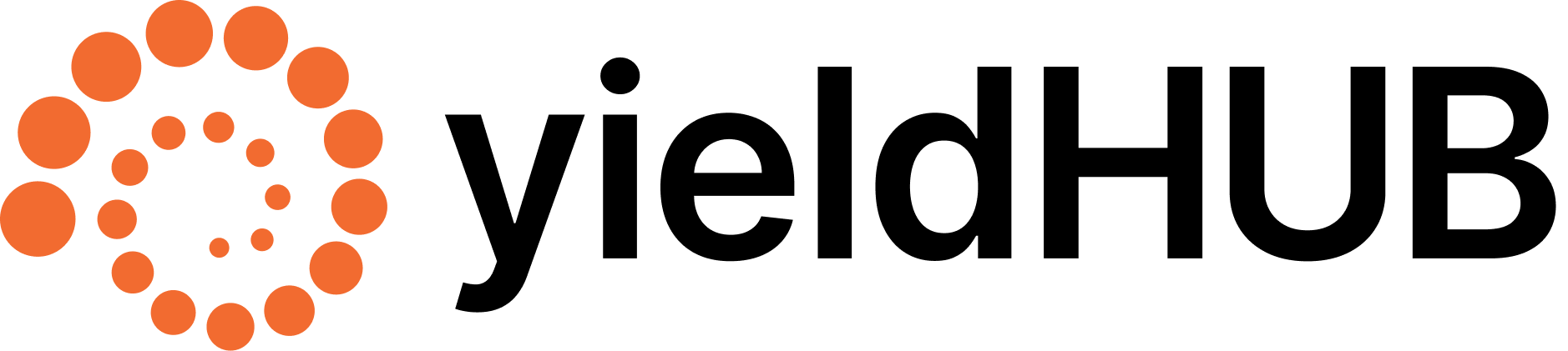 yieldHUB Logo Black Orange