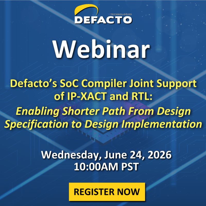 Defacto Webinar SemiWiki