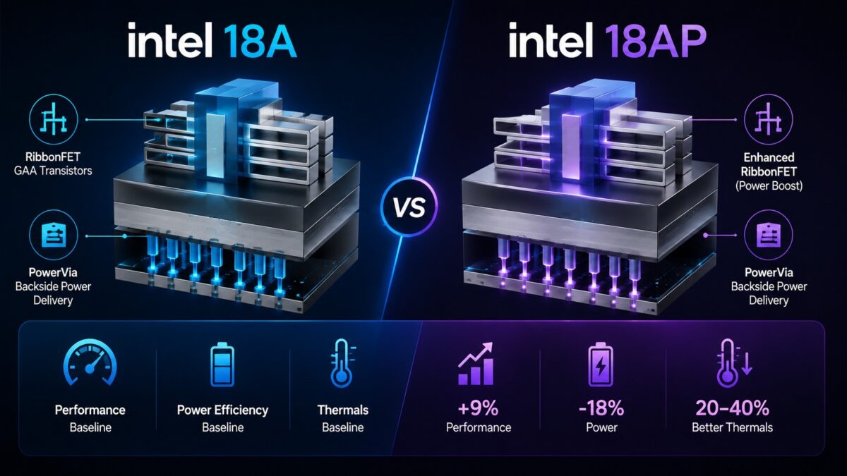 Inel 18A vs Intel 18A P
