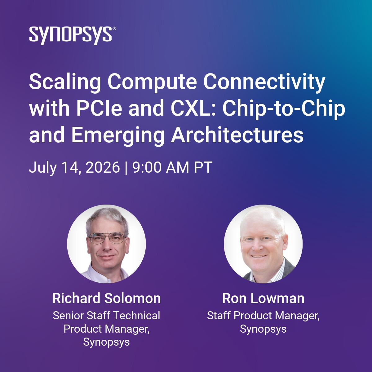 SNPS 216408 PCIe and CXL Webinar Ad 1200x1200px