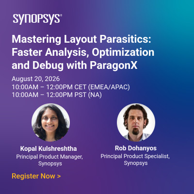 Synopsys ParagonX August Webinar 400x400px