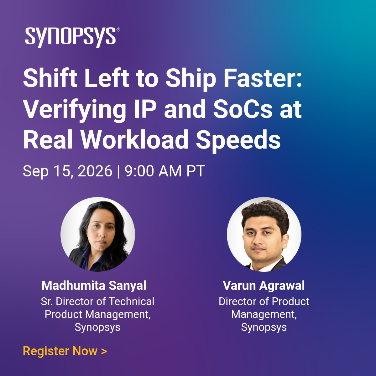 Synopsys Shift Left webinar 1200x1200px