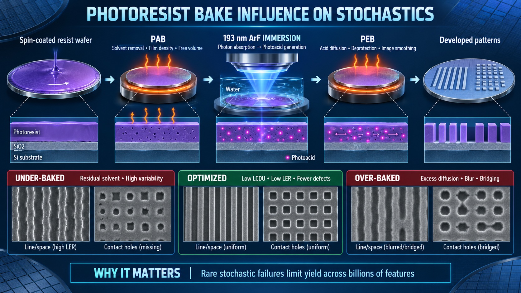 Photoresist Bake Influence on DUV Stochastics