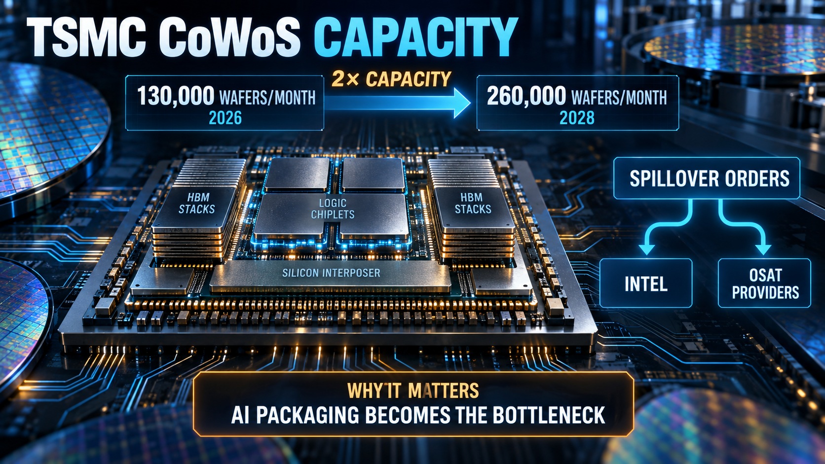 TSMC’s CoWoS Capacity to Double by 2028—and Rivals Will Still Win Orders TSMC’s CoWoS Capacity to Double by 2028—and Rivals Will Still Win Orders