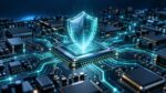 Luminous Shield Over an AI Chip
